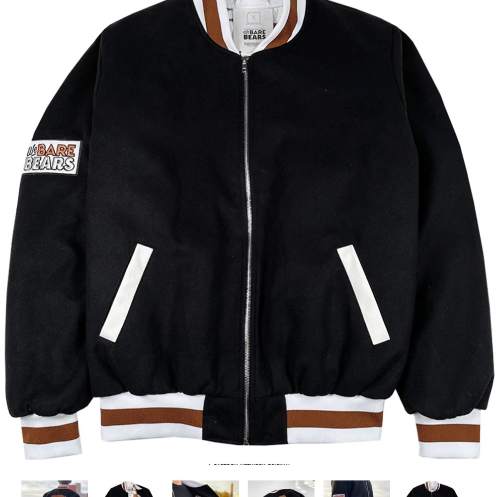 BRAND NEW We Bare Bears Varsity Jacket - Picture 2 of 3
